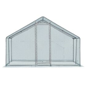10 X 10 Ft Large Metal Chicken Coop, Walk-in Poultry Cage Chicken Hen Run House With Waterproof Cover, Rabbits Cats Dogs Farm Pen For Outdoor Bac (Option: defaulttitle)